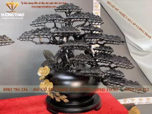 bình tùng gỗ mun hoa (406)