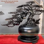 bình tùng gỗ mun hoa (407)