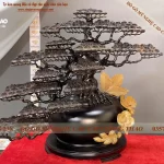 bình tùng gỗ mun hoa (408)
