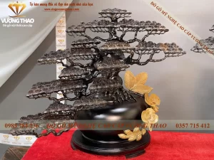 bình tùng gỗ mun hoa (408)
