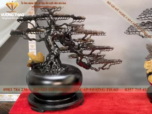 bình tùng gỗ mun hoa (409)