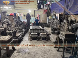 bàn ghế rồng đỉnh gỗ mun hoa (280)