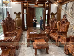 bàn giao nghê 5 đầu cột 16 hương đá ninh bình