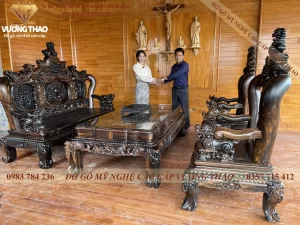 bàn giao nghê 5 đầu cột 14 mun về hà đông