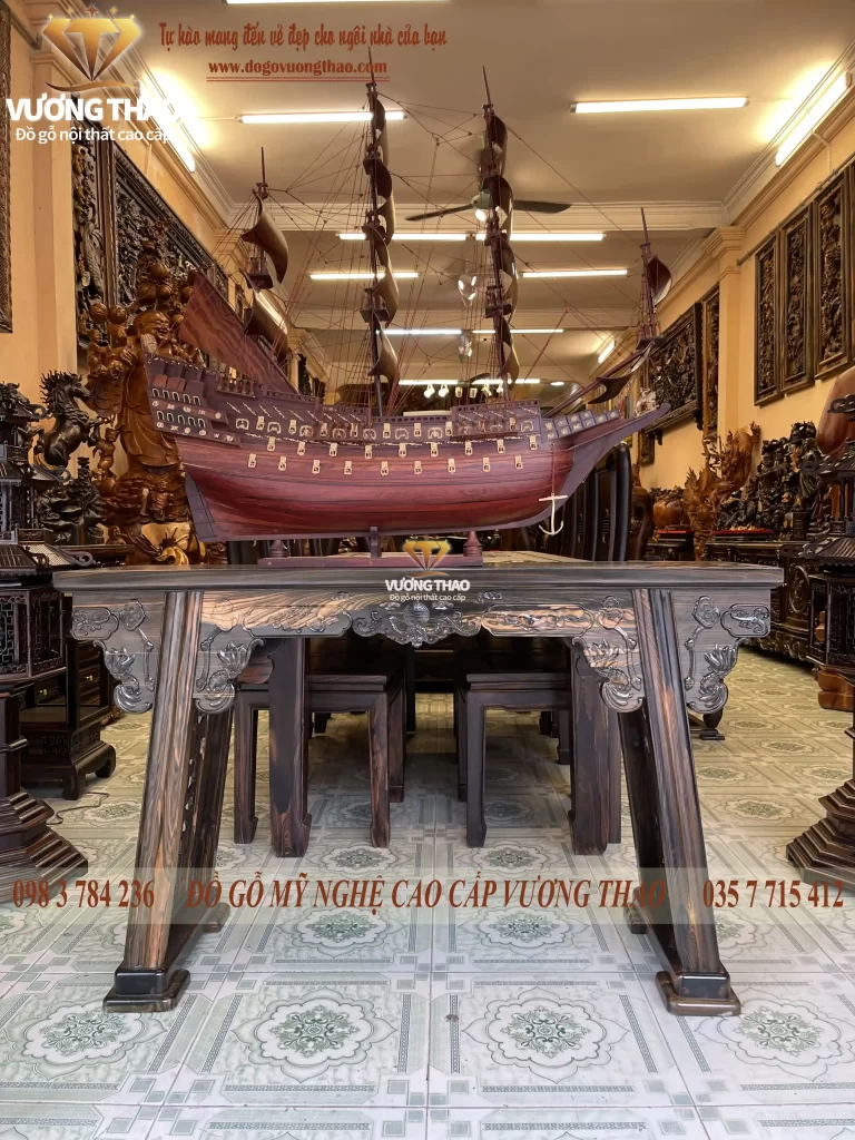 bàn bao công gỗ mun hoa (1137)