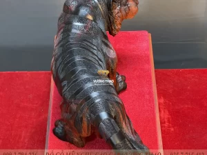 tượng hổ gỗ trắc đỏ đen (1054)