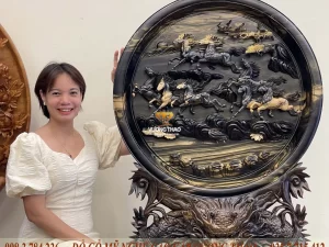 đĩa gỗ phong thủy (1287)