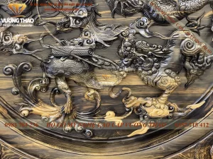 đĩa gỗ phong thủy (1292)