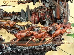 tranh tròn treo tường gỗ Trắc (1311)