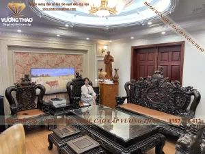 bàn giao nghê bảo đỉnh cột 14 gỗ mun hoa về hoa lư ninh bình (1464)