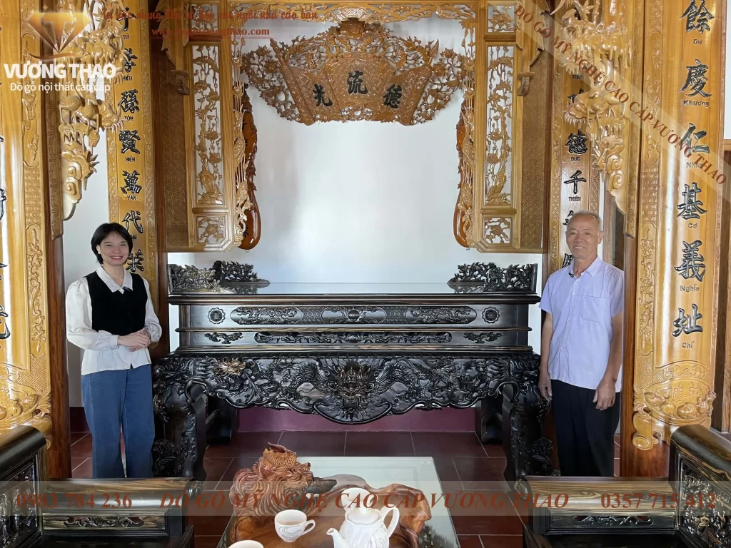 Bàn giao Combo nội thất cho phòng thờ của chú Khách hàng ở Hải Dương (1640)