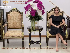 Ghế Putin gỗ Mun hoa (2076)