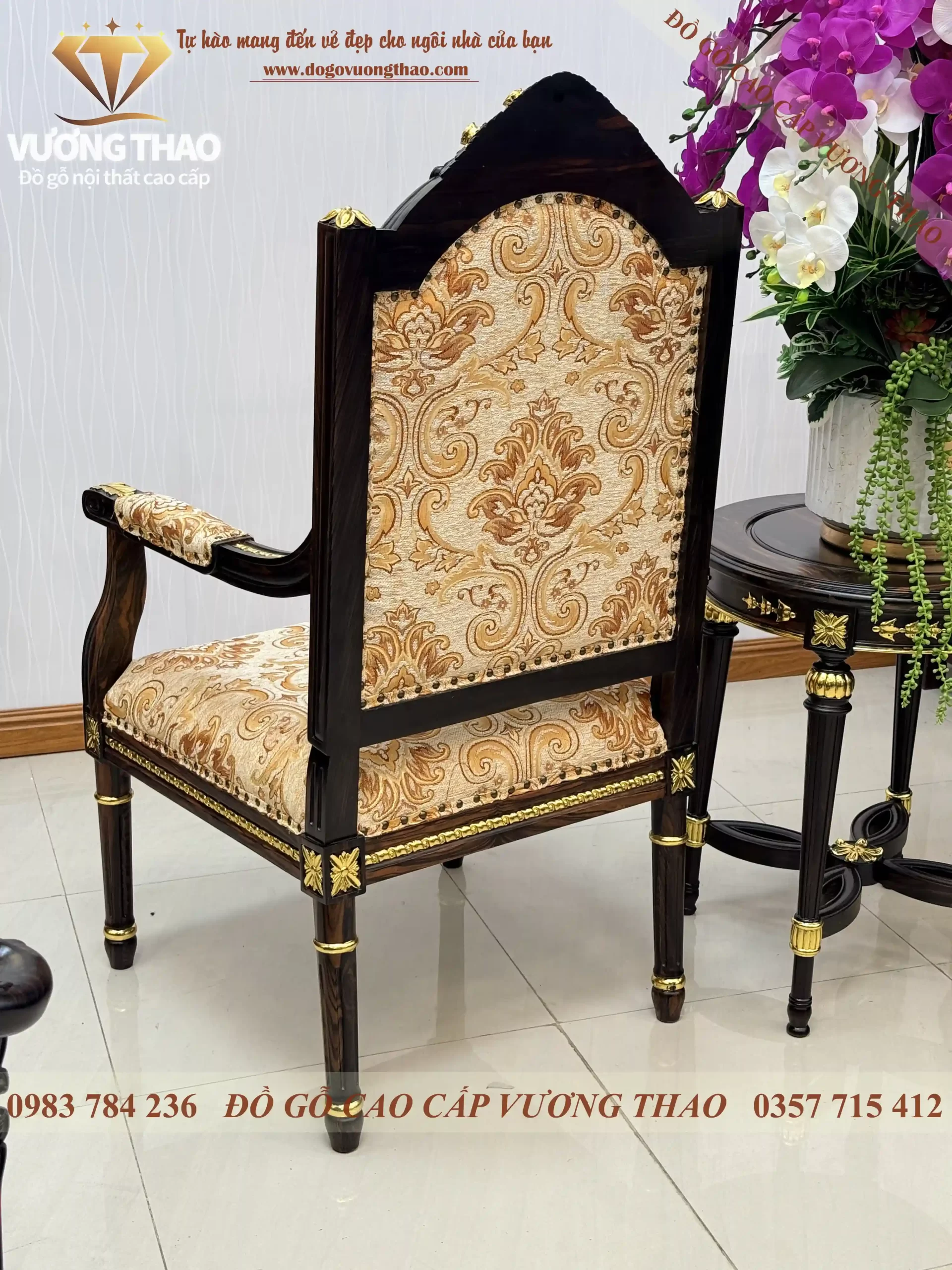 Ghế Putin gỗ Mun hoa (2080)
