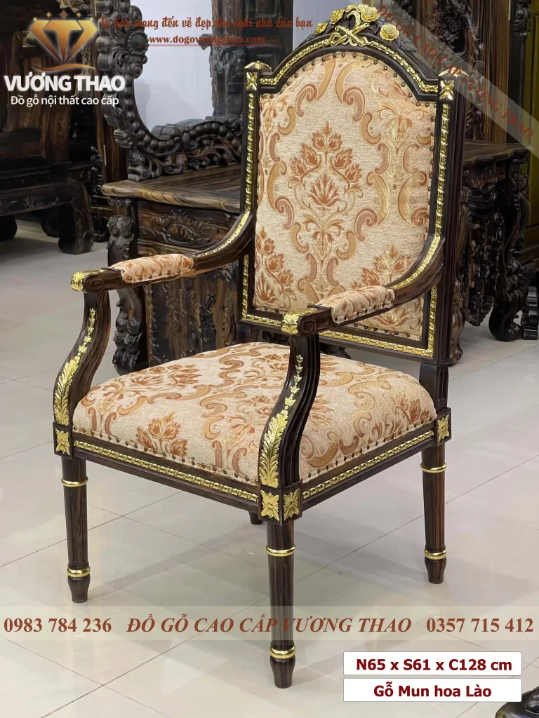 ghế putin gỗ mun hoa (1651)