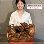 tượng song sóc vờn kim quả gỗ nu ngọc am (1836)