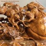 tượng song sóc vờn kim quả gỗ nu ngọc am (1837)