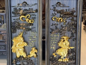 tranh cha mẹ gỗ mun hoa (1889)