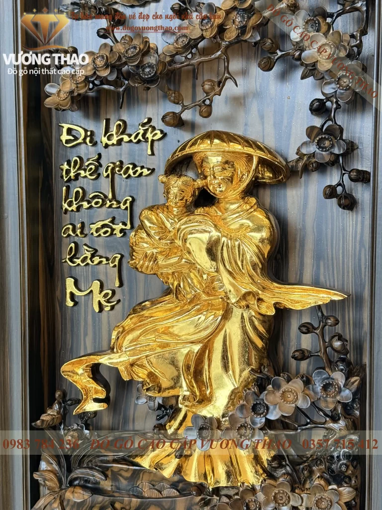 tranh cha mẹ gỗ mun hoa (1890)