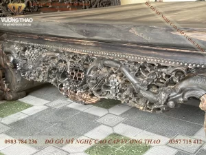 sập nằm tam diện gỗ mun hoa (1911)
