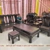 bàn ghế minh quốc triện gỗ mun hoa (2149)
