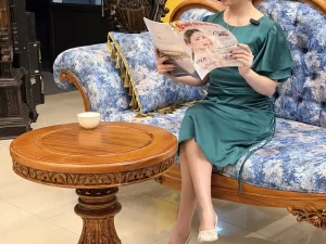 ghế quý phi gỗ gõ đỏ (2160)